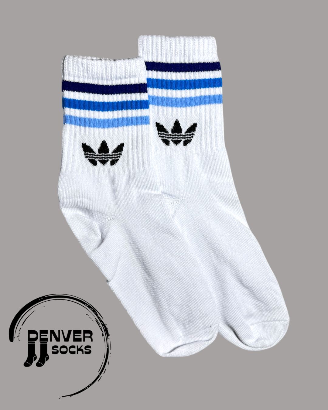 ADIDAS HOJA TRICOLOR AZUL - BLANCA