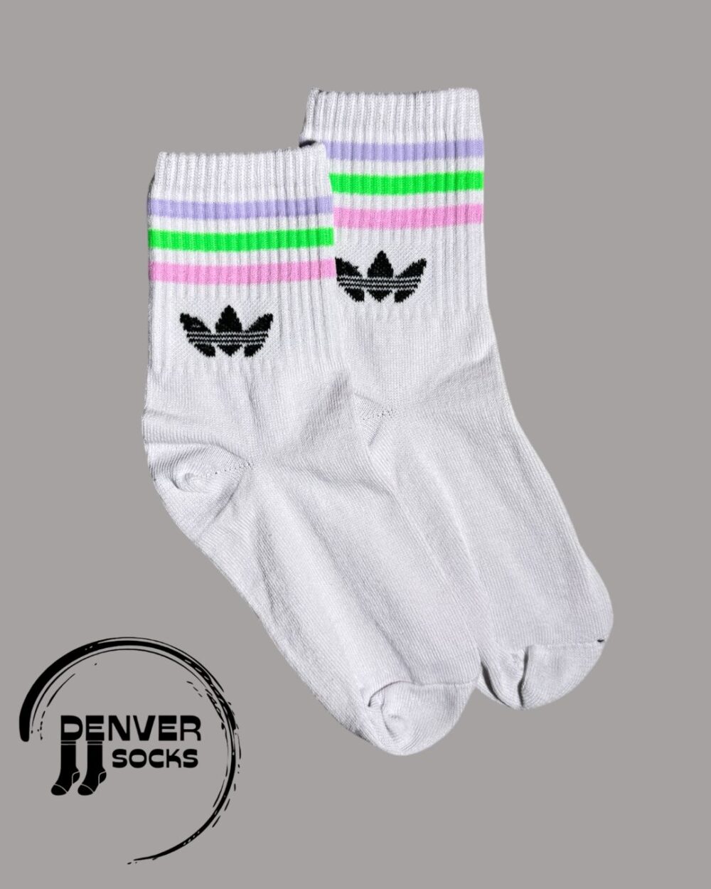 ADIDAS HOJA LILA VERDE ROSA - BLANCA