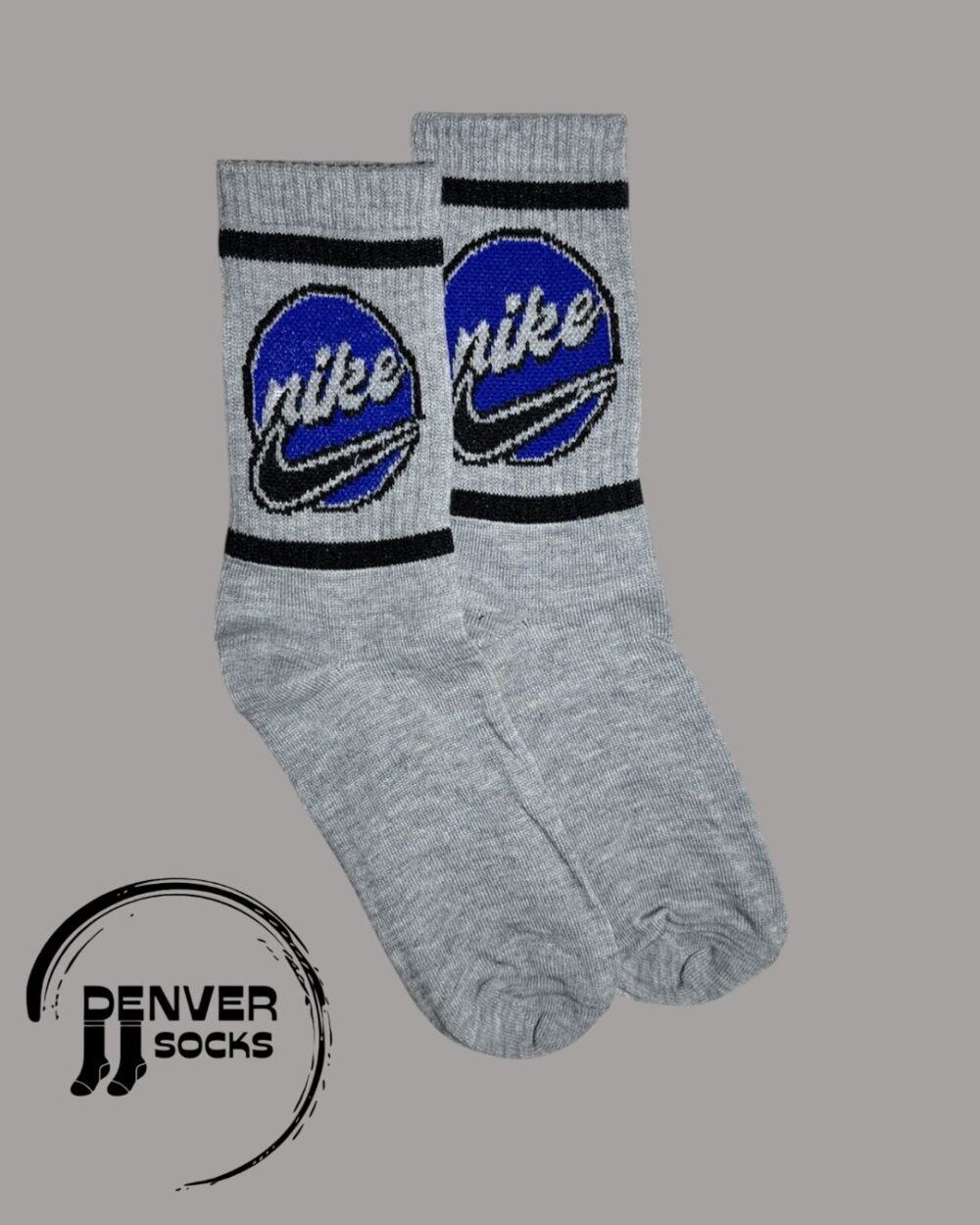 NEW NIKE CIRCULO AZUL - GRIS