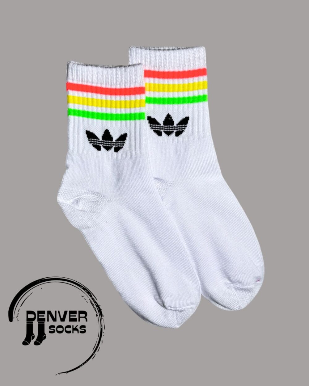 ADIDAS HOJA NARANJA AMARILLO VERDE FLUO - BLANCA