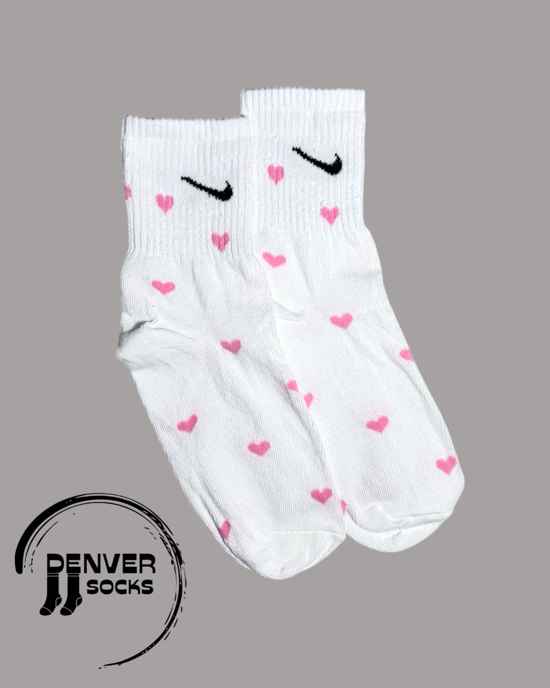 NIKE 2 CORAZONCITOS ROSA - BLANCA
