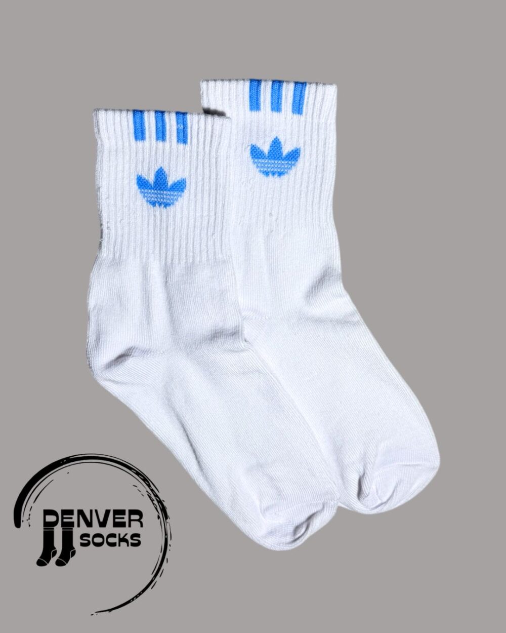 ADIDAS 2 RAYAS CELESTES - BLANCA