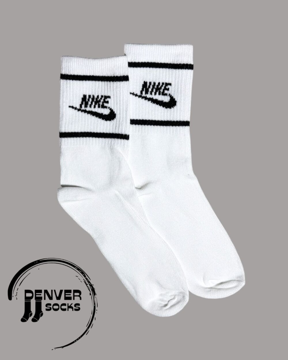 NIKE 2 LINEAS NEGRAS - BLANCA