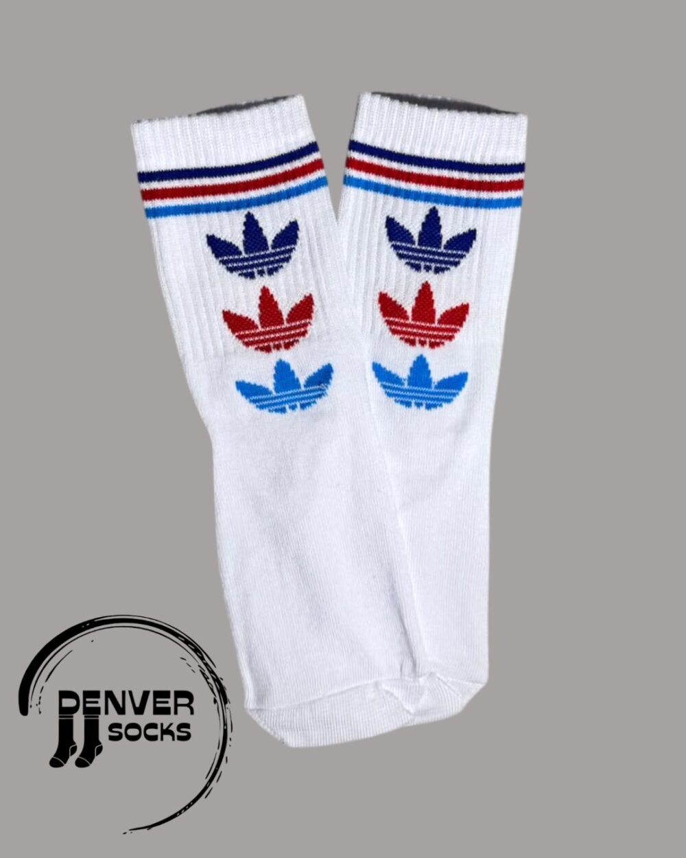 ADIDAS HOJA TRIPLE AZUL ROJA - BLANCA