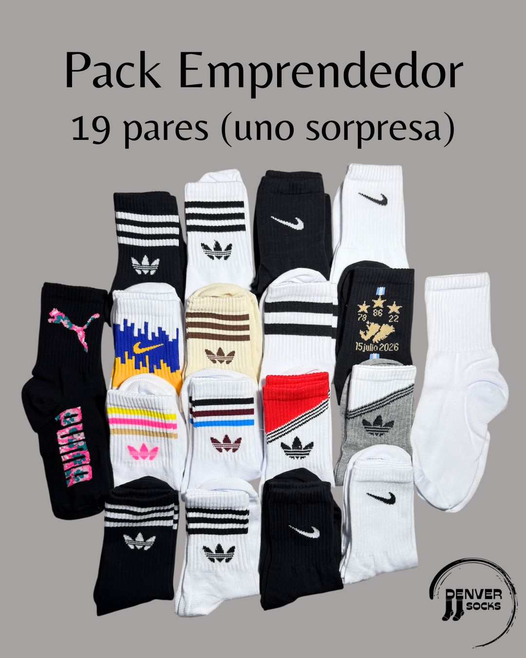 PACK EMPRENDEDOR - 19 PARES (los de la imagen + 1 sorpresa)