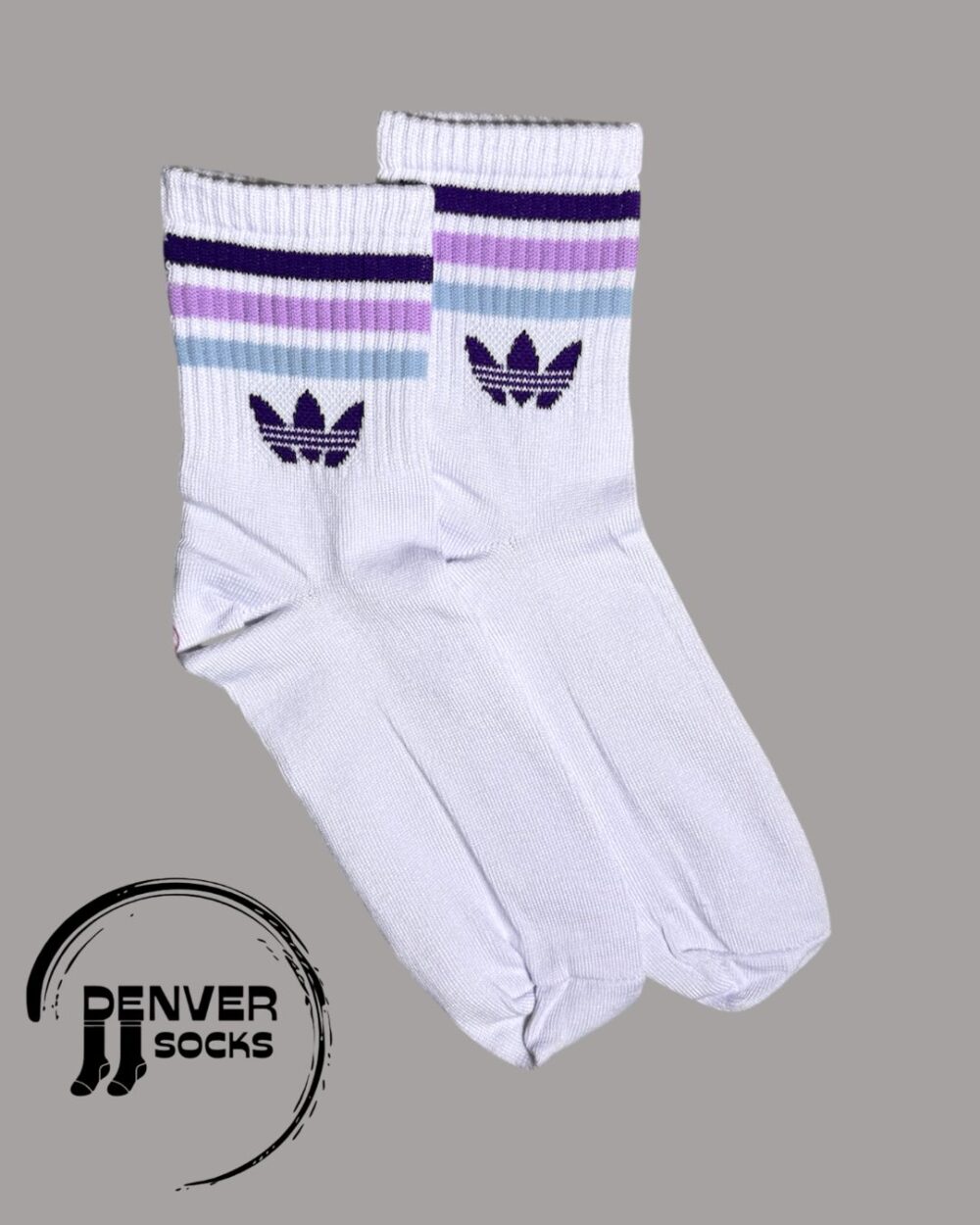 NEW ADIDAS HOJA MORADA LILA - BLANCA